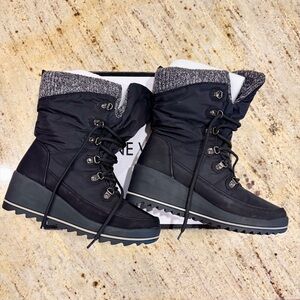 NIB Nine West Blizzard 02 Black Winter Snow Boots - Water Resistant - Size 9M